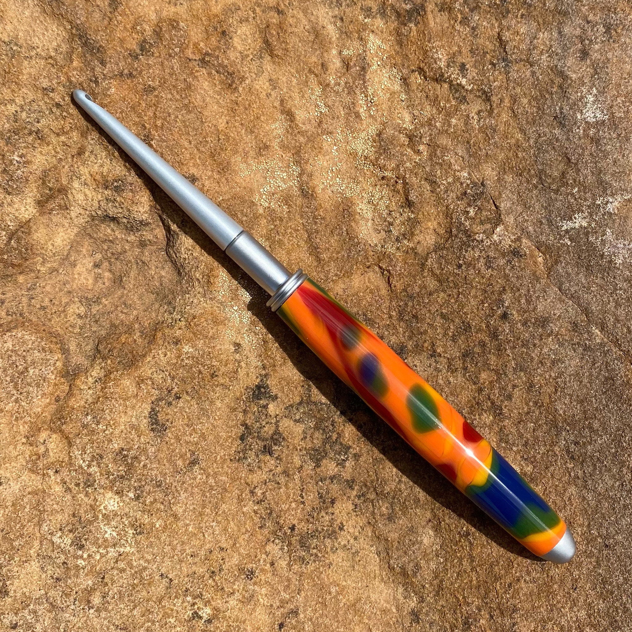 Beautiful travel crochet hook set with interchangeable hooks. Etsy