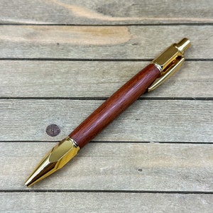 Heavy-duty schetspotlood van exotisch granadillo en elegante gouden hardware, dik 2 mm vulpotlood