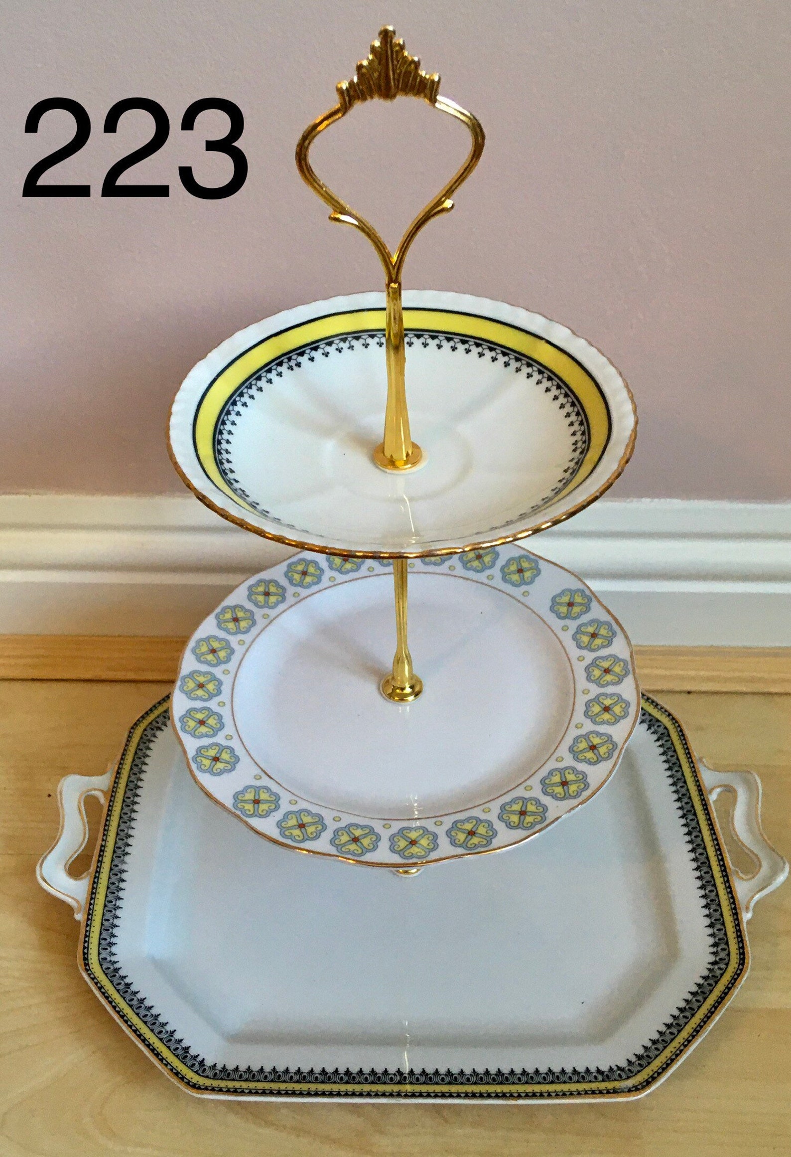 Vintage Three Tier Cake Stand 2 Etsy