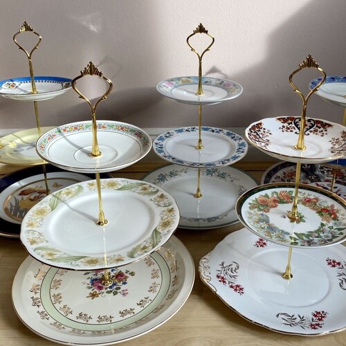Vintage Three Tier Cake Stand Etsy
