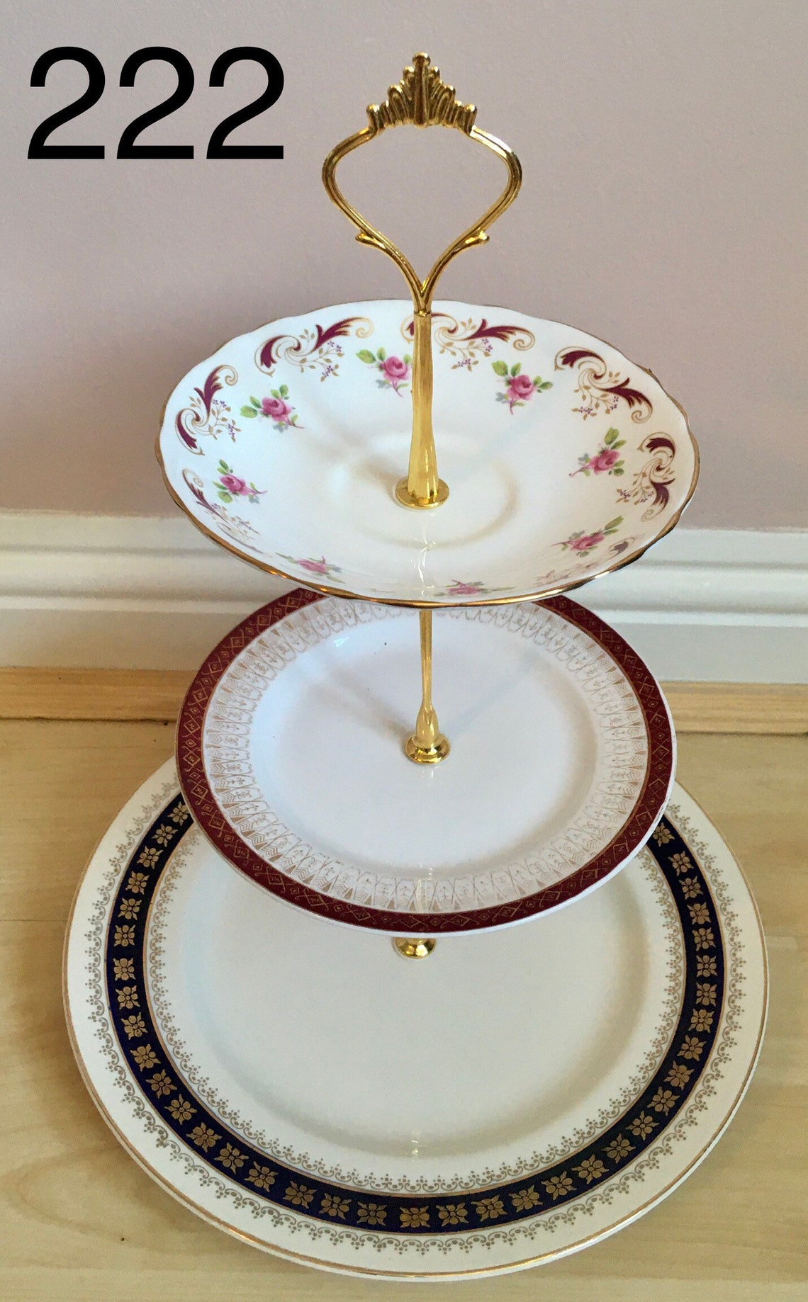 Vintage Three Tier Cake Stand 2 Etsy