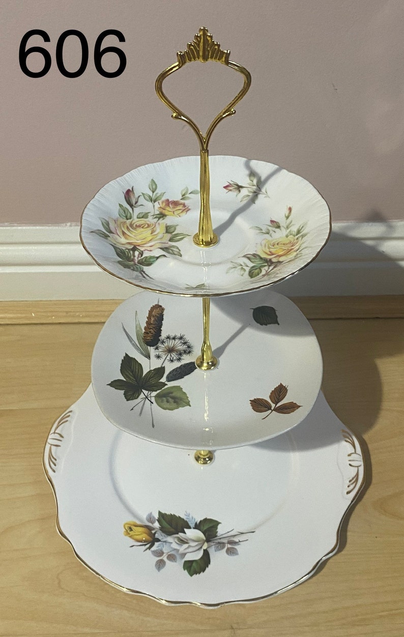 Vintage Three Tier Cake Stand Etsy