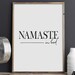 Namaste in Bed Print, Bedroom Printable Poster, Funny Print, Namastay ...