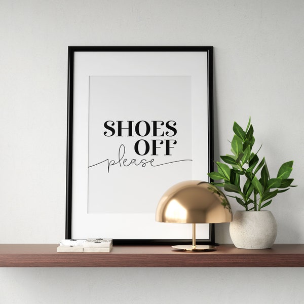 Shoes Off Please Print, Printable Poster, Entry Room Wall Art, Remove Shoes Print, Take Shoes Off Please, Entry Room Sign, INSTANT DOWNLOAD