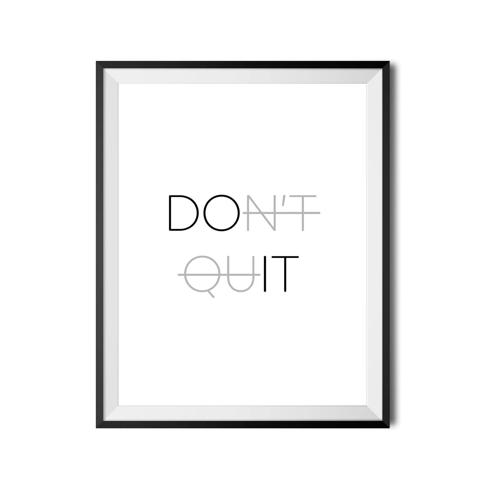 Do It Don't Quit Printable Wall Art Bedroom Poster Etsy