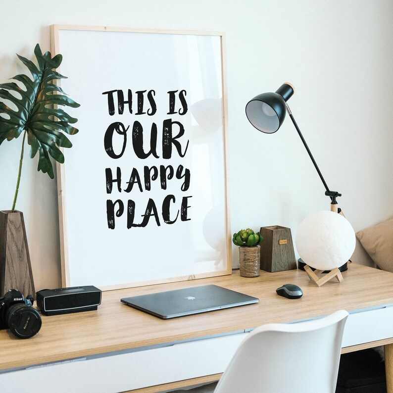 This is Our Happy Place Printable Wall Art Living Room | Etsy