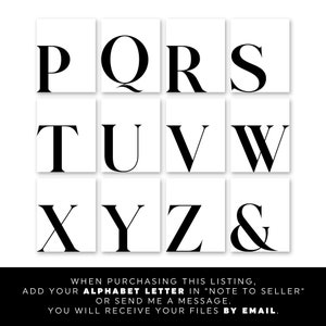 Printable Letter, Letter Sign, Printable Wall Art, Letters Poster ...