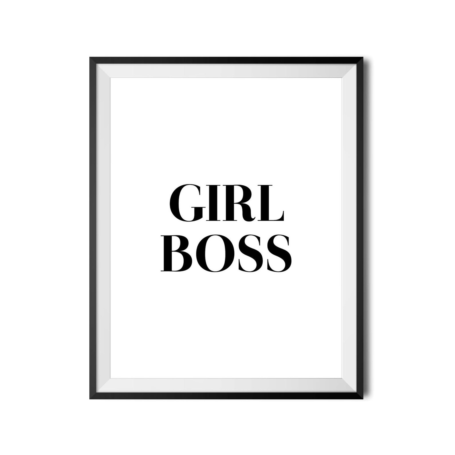 Girl Boss Printable Wall Art Office Poster Motivational Etsy