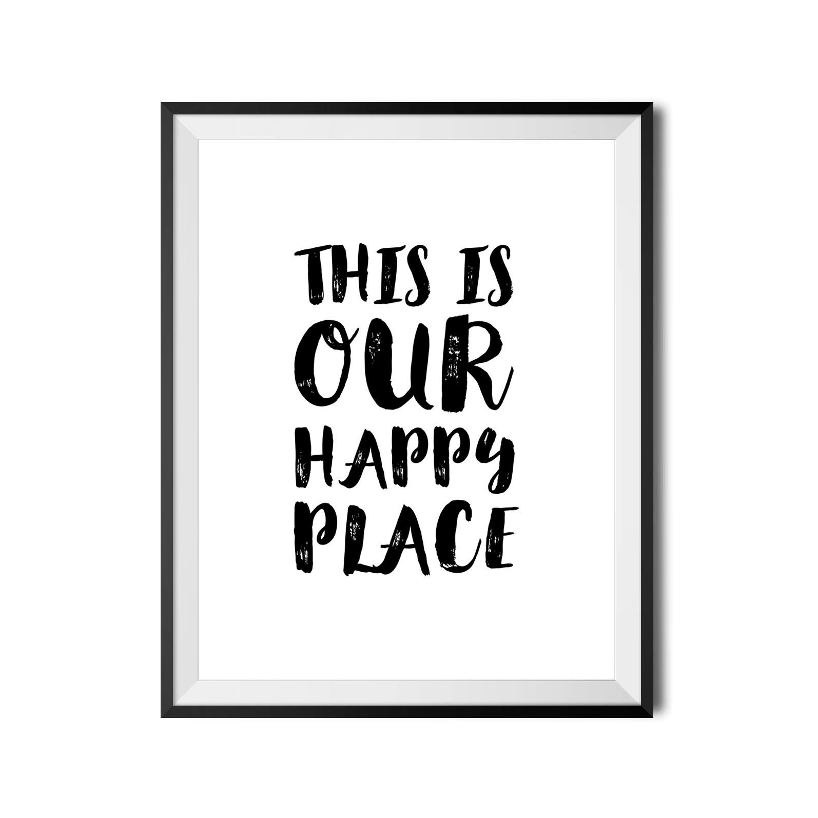 This Is Our Happy Place Printable Wall Art Living Room Etsy