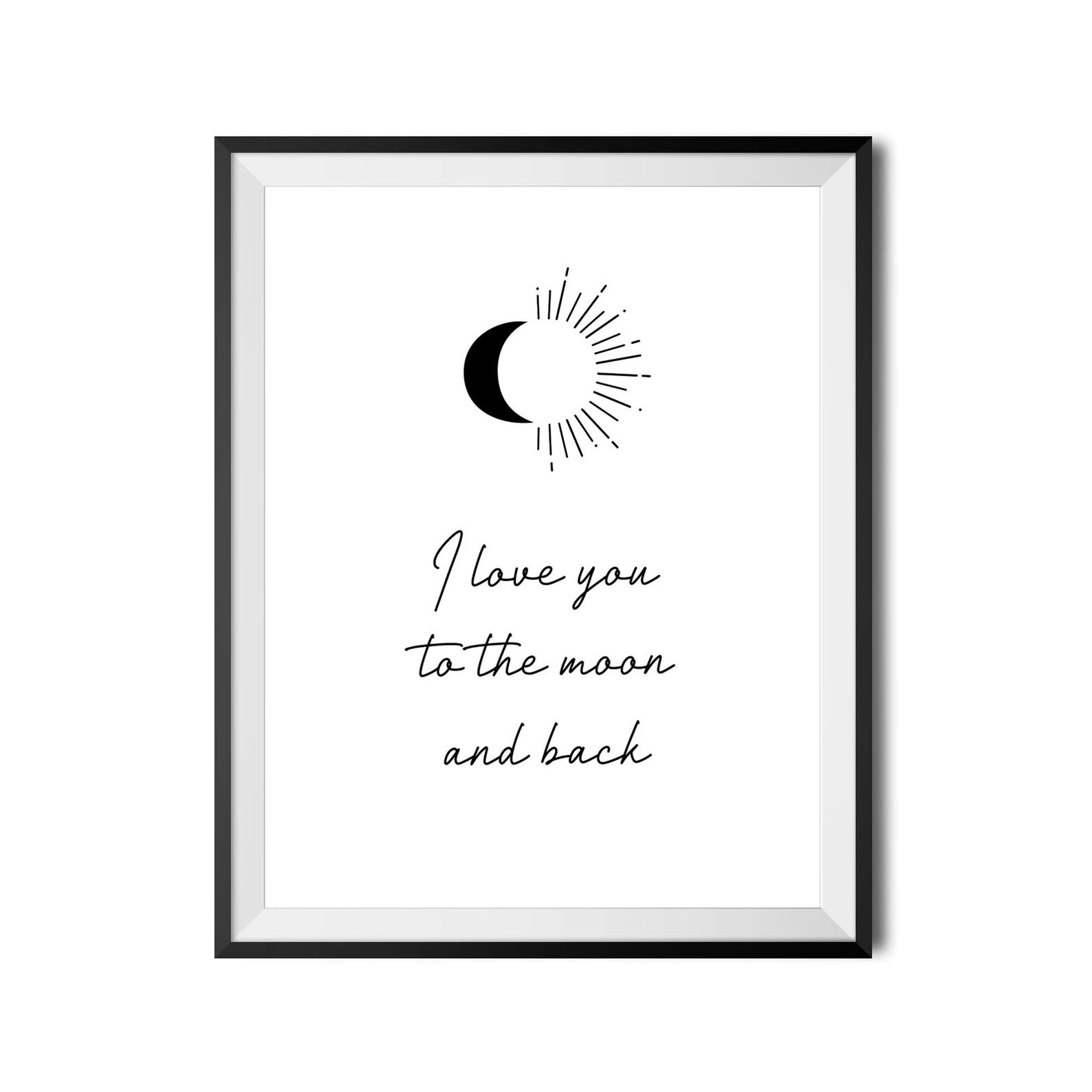 I Love You to the Moon and Back Print, Bedroom Poster, Nursery ...