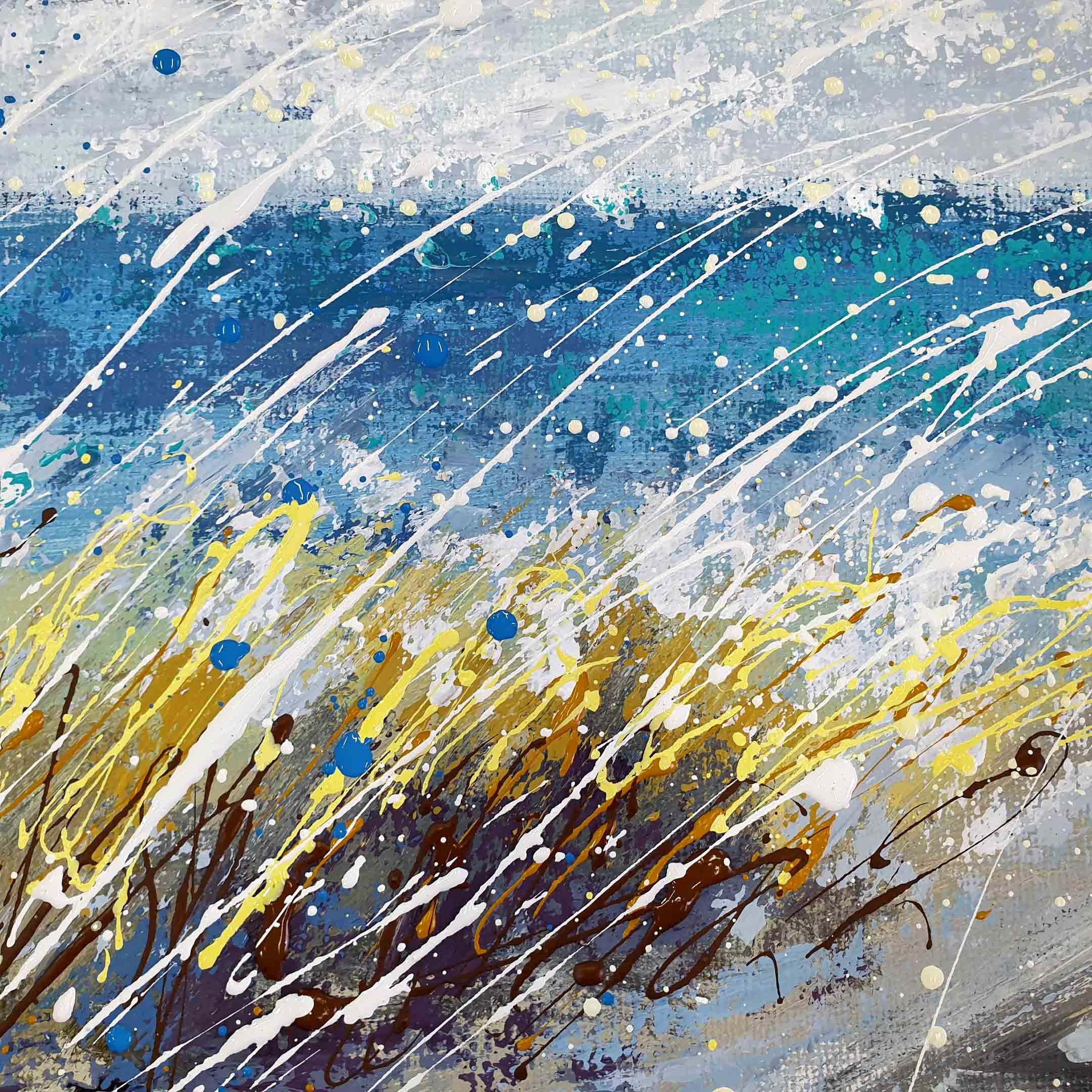 Sea Blue Abstract Beach Wall Art Decor. Modern Minimalist | Etsy