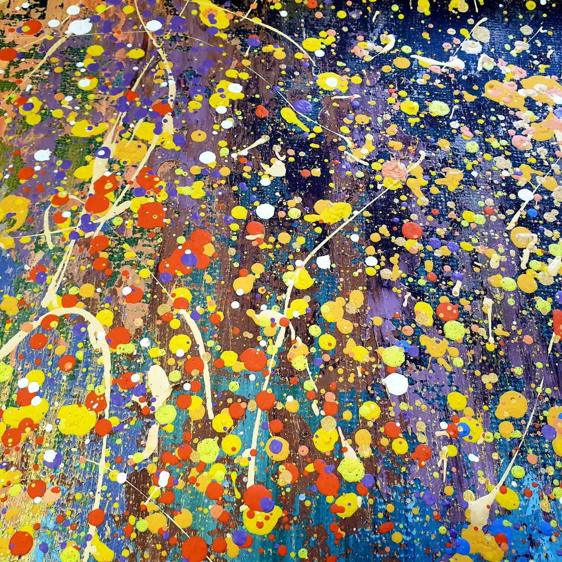 Blue yellow abstraction Yellow Modern extra large abstract Etsy