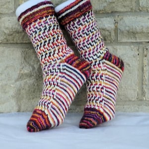 Bright, Colourful Mosaic Socks