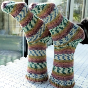 Colourful Patterned Striped Socks in two sizes