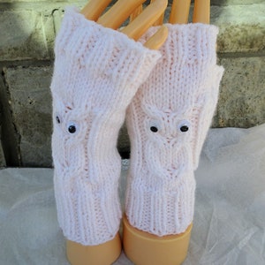 Novità Ladies Owl Fingerless Mittens
