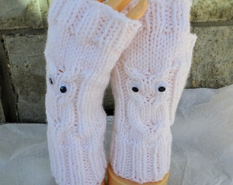 Nouveauté Ladies Owl Fingerless Mittens