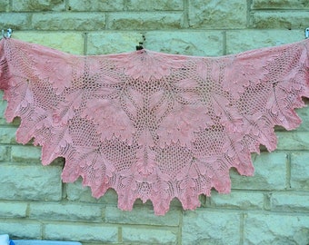 Perfect in Pink Lace Shawl