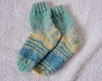 Child's pale blue socks