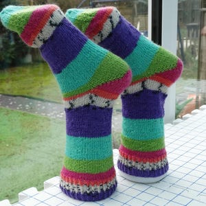 Colourful Striped Socks in pastel or bright colour combinations