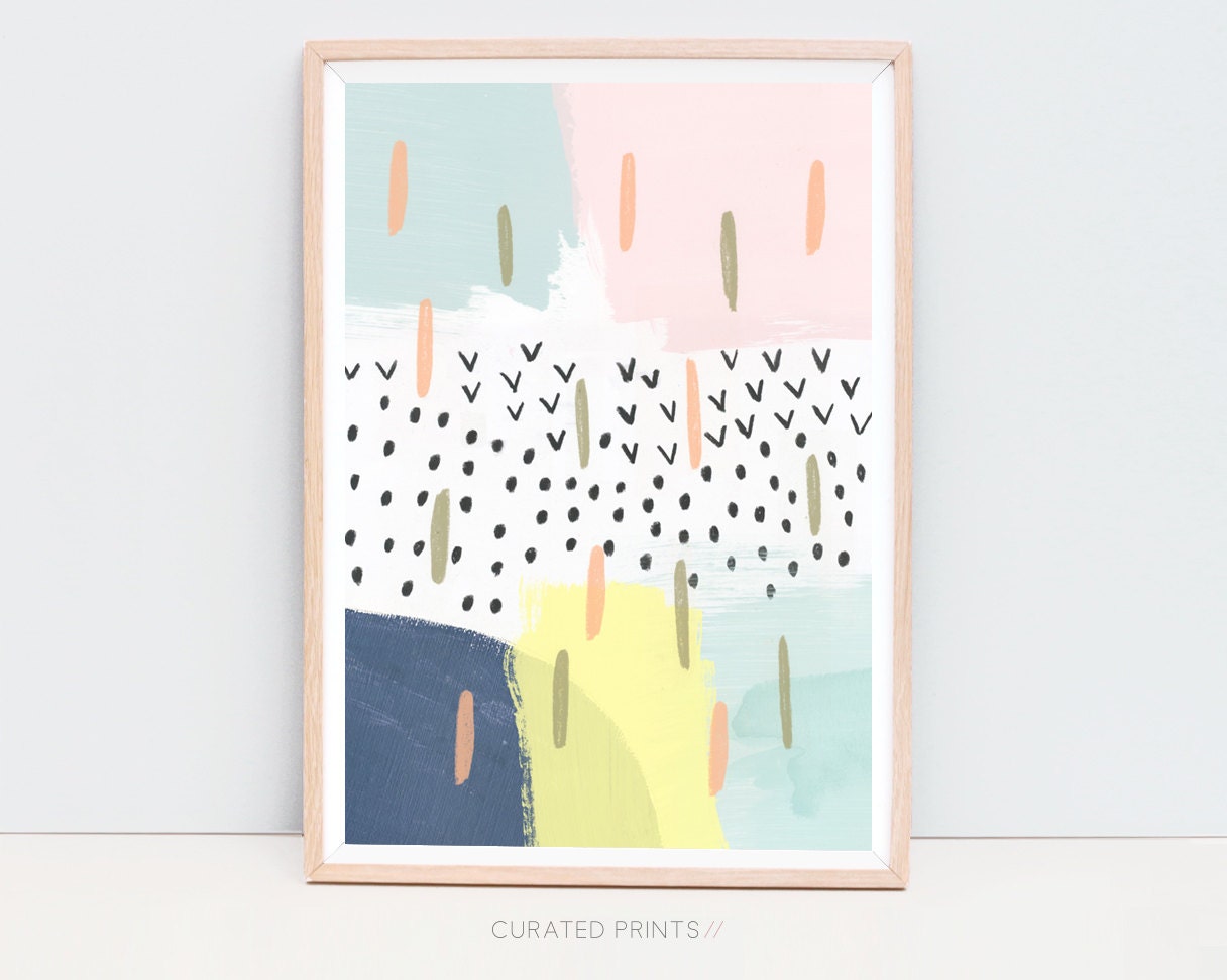 Downloadable Abstract Print Nursery Art Print Modern Wall Etsy