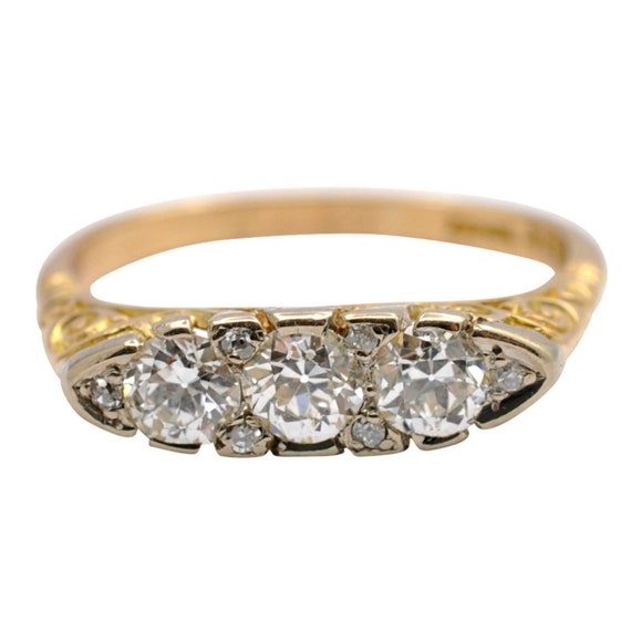 Antique Edwardian Diamond Gold Engagement Ring