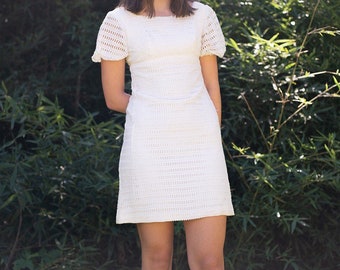 60s style white dress