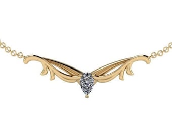 TINÚVIEL : Elvish Inspired Crown or Necklace | Delicate Diamond Necklace | Elven Bridal Tiara or Necklace | Woodland Vinework Pendant