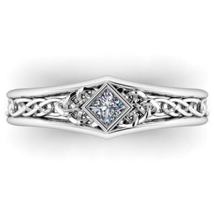 GRÁIM THÚ : Irish Diamond Engagement Ring | Celtic Wedding Band | Irish Knotwork Anniversary Ring | Celtic Promise Ring