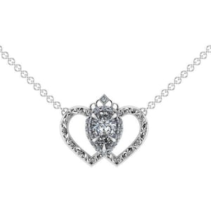 LUCKENBOOTH: símbolo de amor escocés / collar de diamantes celtas / colgante celta / joyería de corazón escocés / regalo de aniversario escocés