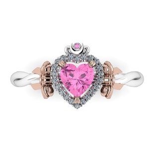 MOON SQUAD : Anime Inspired Heart Ring | Choose Your Gemstone | Engagement Ring | Promise Ring | Friendship Ring | Moon Ring | Gemstone Ring