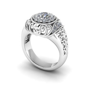 HELENA : Skull Engagement Ring | Victorian Inspired | Skulls | Filigree | Scrollwork | Diamond Ring | Victorian Gothic | Vintage Inspired