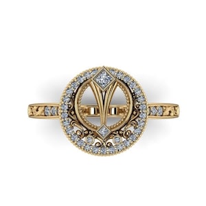 STAR ALLIANCE : Futuristic Engagement Ring | Sci Fi Ring | Fantasy Diamond Ring | Rebel Ring | Geek Engagement Ring