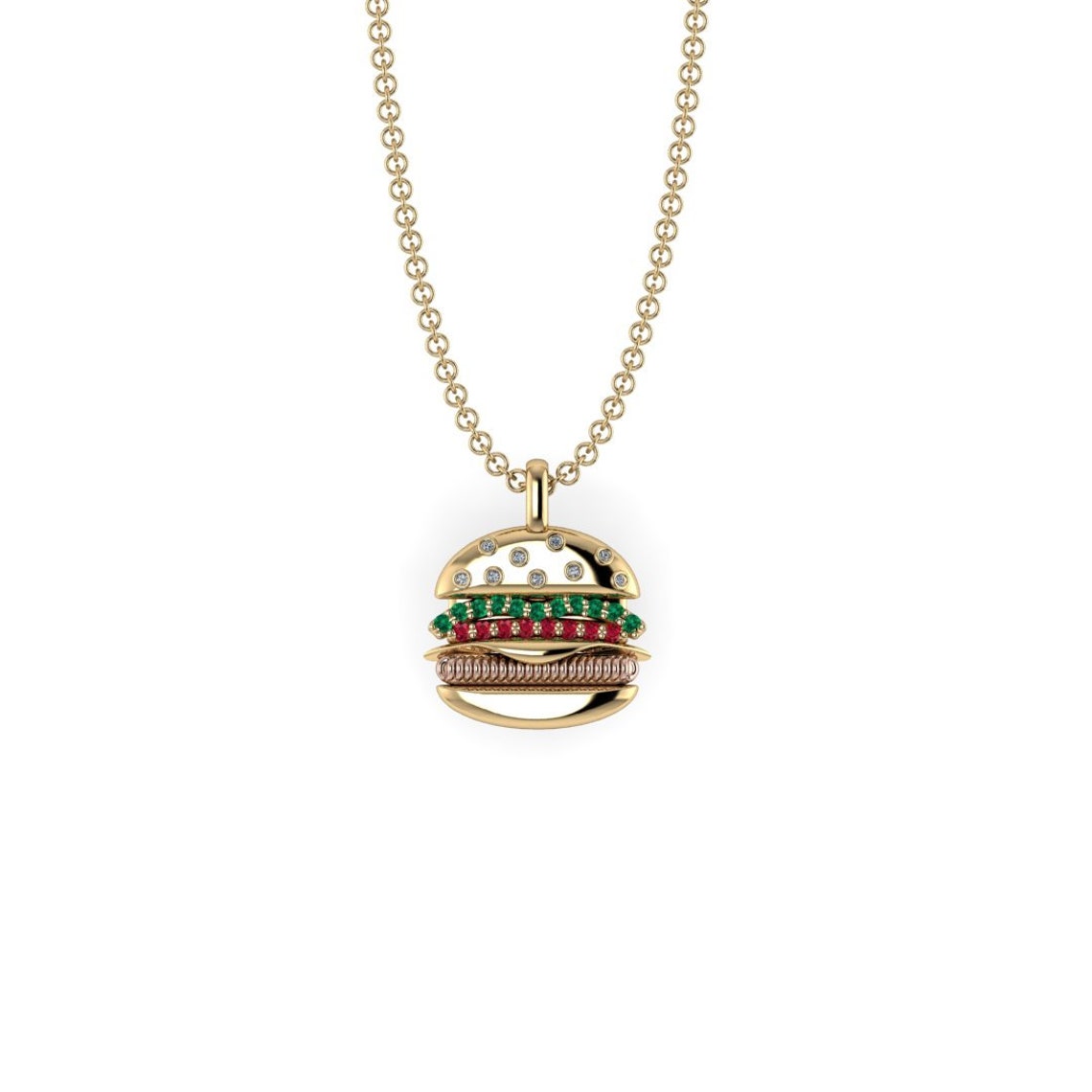 BURGER LOVE : Cartoon Inspired Hamburger Pendant | Cheeseburger ...