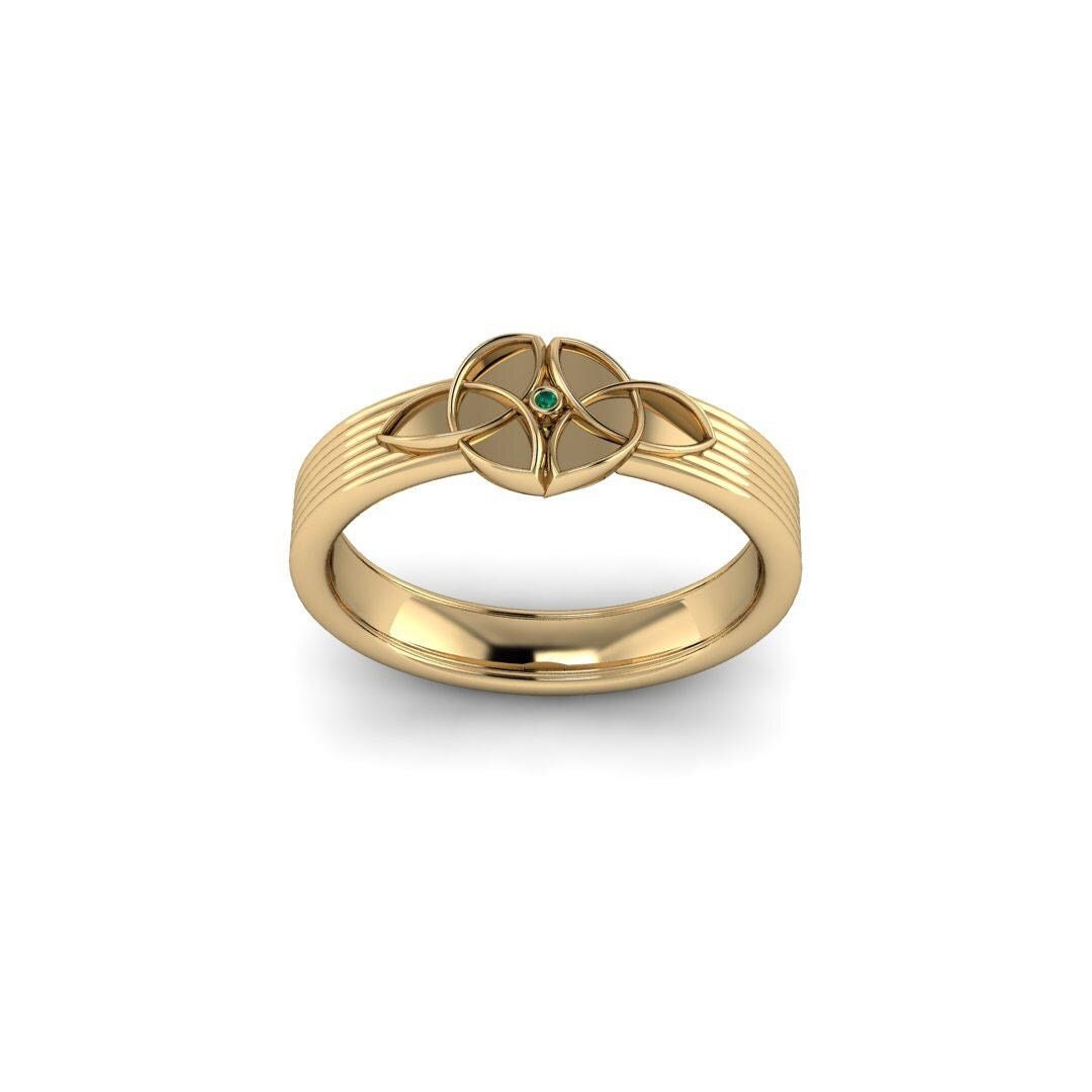 SERCH BYTHOL : Celtic Wedding Ring | Emerald or Diamond Ring | Celtic ...