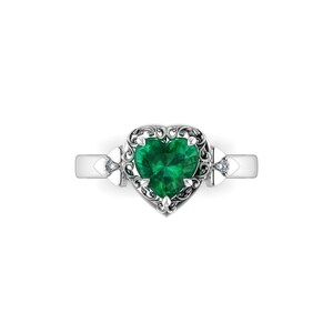 LOVE CONTAINER: Video Game Inspired Emerald & Diamond Ring in - Etsy