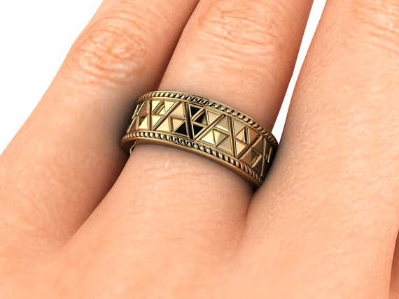 INTERLINKED Video Game Inspired Ring in Your Choice of Metals