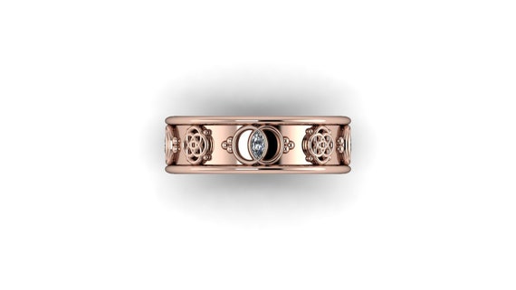 ARTHUR VESICA PISCIS : Unique Wedding Band Choose Your Stone Sacred Symbol  Mandorla Geometric Quatrefoil Eco Friendly - Etsy