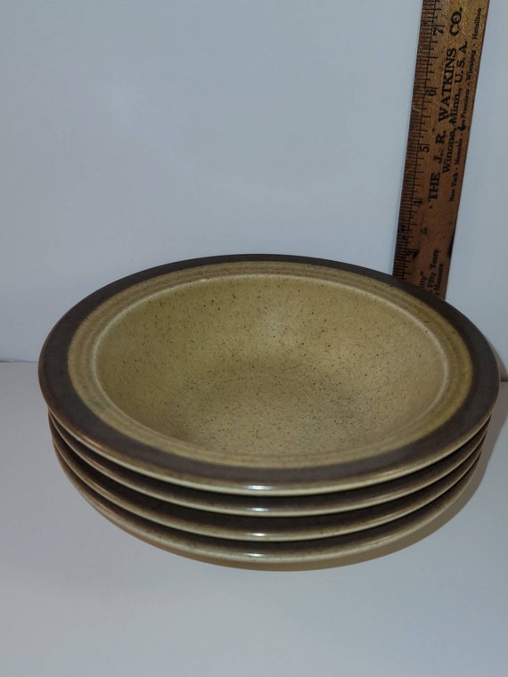 Vintage Stoneware Green Cereal Bowls Set of 4 Etsy