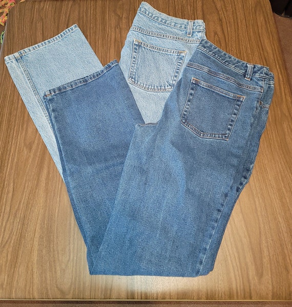 Pr Newport News Jeanology Jeans Size 16T Boot Cut Medium/ Blue Light Blue