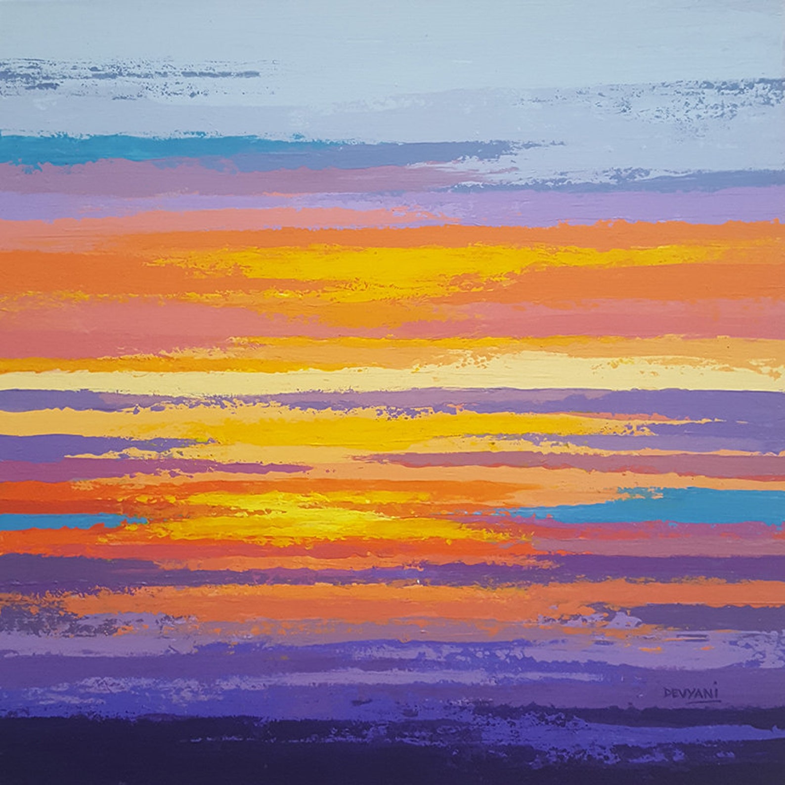 VANCOUVER SKYLINE Original Abstract Creative Landscape Etsy