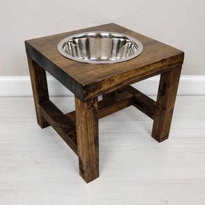 Dog Bowl Stand - Large Dog Bowl Stand - Farmhouse Style - Rustic Dog Bowl Stand - Raised Dog Bowl - Elevated Dog Bowl - Raised Dog Feeder