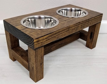 Dog Bowl Stand - Small - The Original Farmhouse Dog Feeder - Elevated Dog Bowl - Dog Bowl - Raised Dog Bowl - Personalized Dog Bowl - Dog