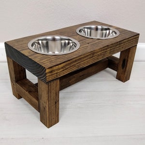 Dog Bowl Stand - Small - The Original Farmhouse Dog Feeder - Elevated Dog Bowl - Dog Bowl - Raised Dog Bowl - Personalized Dog Bowl - Dog