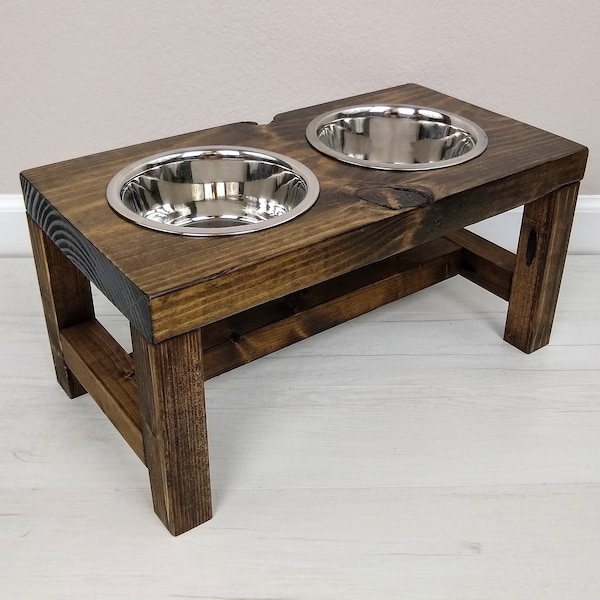 Dog Bowl Stand - Medium - The Original Farmhouse Dog Feeder - Elevated Dog Bowl - Dog Bowl - Raised Dog Bowl - Personalized Dog Bowl - Dog