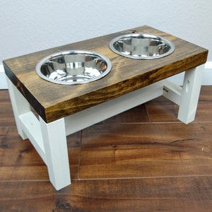 Dog Bowl Stand - Medium - The Original Farmhouse Dog Feeder - Elevated Dog Bowl - Dog Bowl - Raised Dog Bowl - Personalized Dog Bowl - Dog