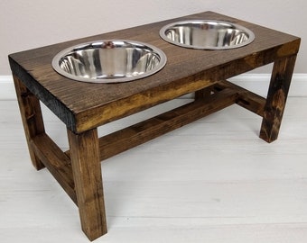 Dog Bowl Stand - Large - The Original Farmhouse Dog Feeder - Elevated Dog Bowl - Dog Bowl - Raised Dog Bowl - Personalized Dog Bowl - Dog