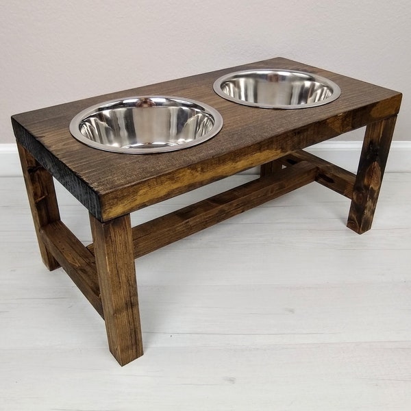 Dog Bowl Stand - Large - The Original Farmhouse Dog Feeder - Elevated Dog Bowl - Dog Bowl - Raised Dog Bowl - Personalized Dog Bowl - Dog