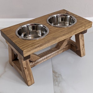 Dog Bowl Stand - Medium - The Modern Farmhouse Dog Feeder - Elevated Dog Bowl - Dog Bowl - Raised Dog Bowl - Personalized Dog Bowl - Dog