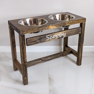 XL Dog Bowl Feeder Great Dane Dog Feeder Farmhouse Style Rustic Dog Bowl Stand Raised Dog Bowl Feeder Extra Large Dog Bowl Etsy
