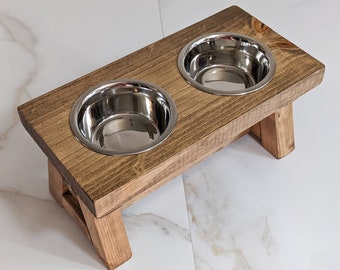 Dog Bowl Stand - Small - The Modern Farmhouse Dog Feeder - Elevated Dog Bowl - Dog Bowl - Raised Dog Bowl - Personalized Dog Bowl - Dog